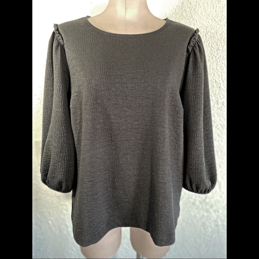 Ann Taylor Black Long Sleeve Blouse